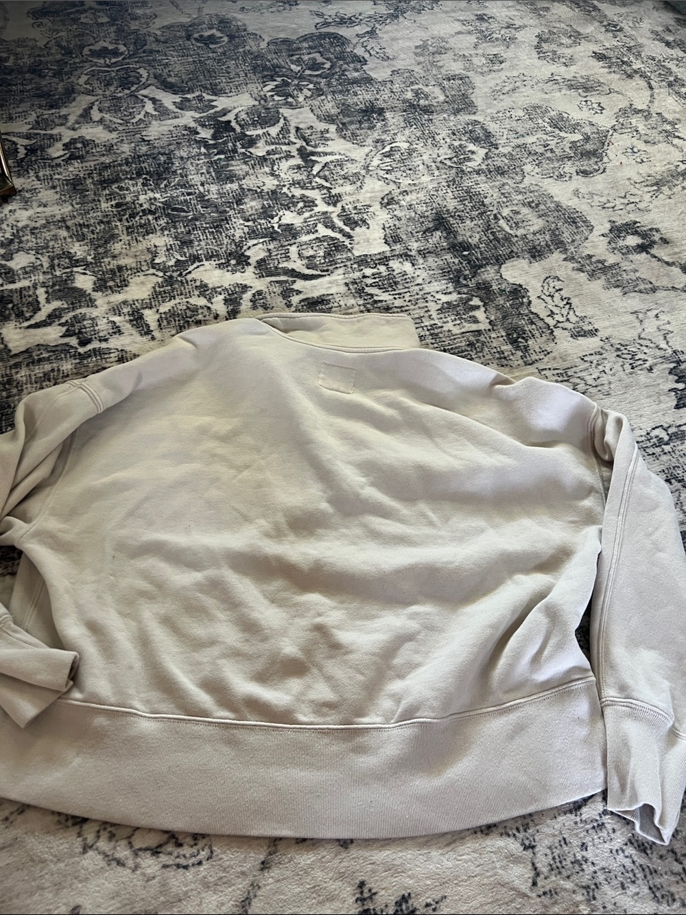 Abercrombie & Fitch Cream Collared Pullover - Picture 3 of 3